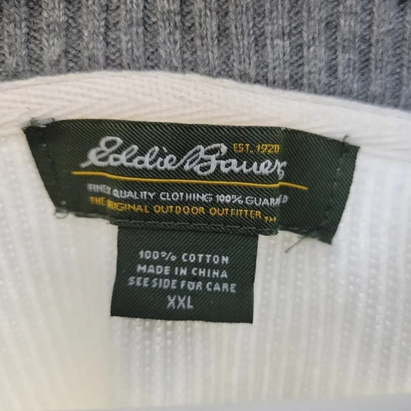 Vintage Eddie Bauer Half Zip Ribbed  Sweater - Picture 2 of 12